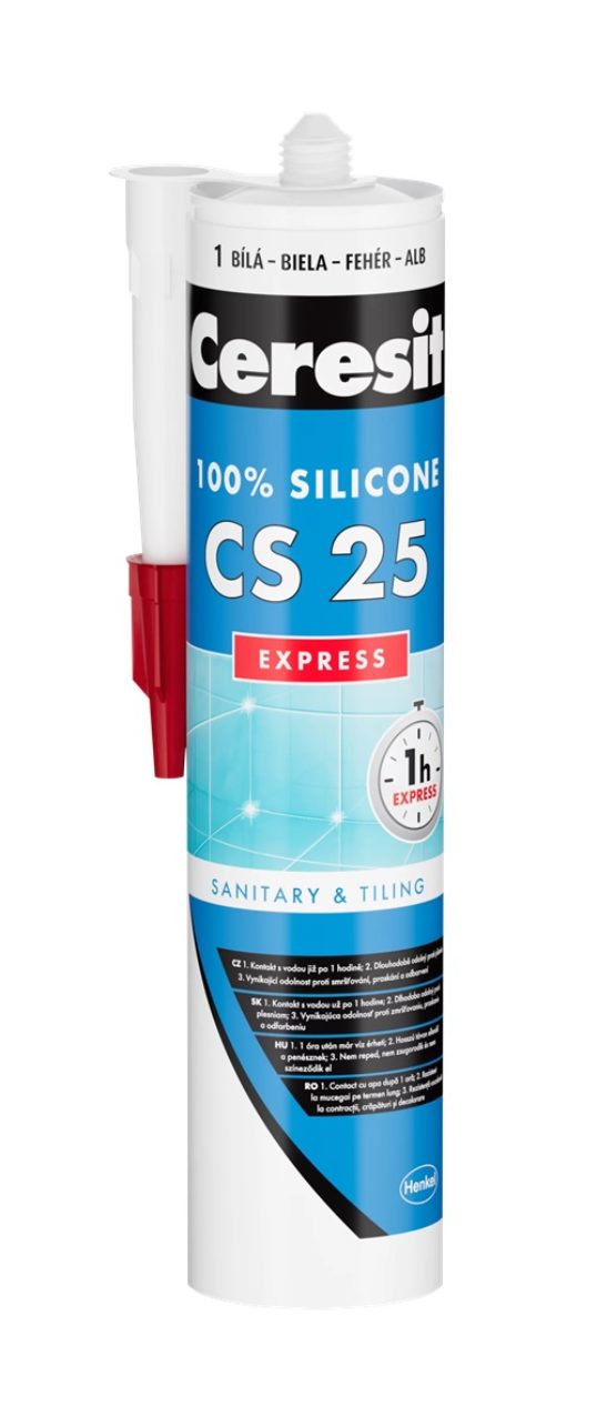 Ceresit CS 25 sanitárny silikón EXPRESS transparent 280ml