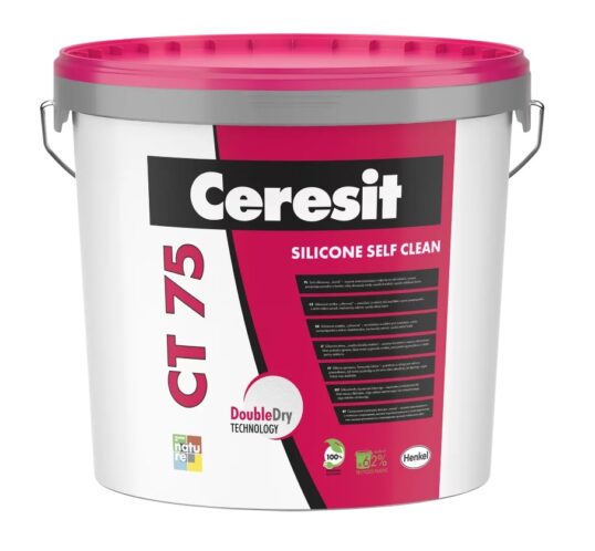 CERESIT CT 75 Silikónová omietka 2mm 25kg