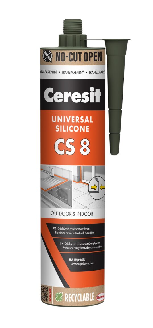 CERESIT CS8 univerzálný silikón 280ml transparent